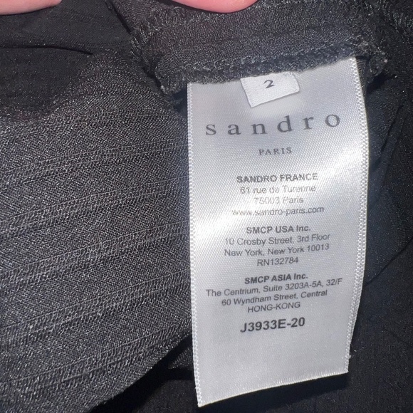 Sandro Paris A-Line Fit and Flare Mini Skirt Black Size 2 U.S 4 French Girl Chic - Picture 5 of 7
